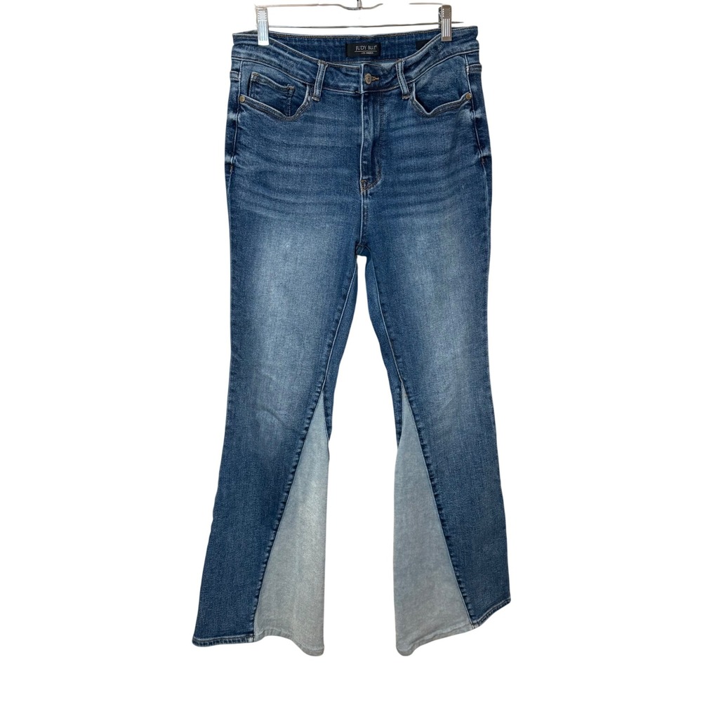 Judy Blue Georgia Panel Flare Jeans Bell Bottoms Size 11/30 - Picture 2 of 10